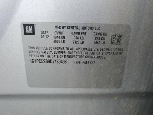 2013 CHEVROLET CRUZE LT