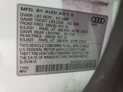 2017 AUDI Q7 PRESTIGE