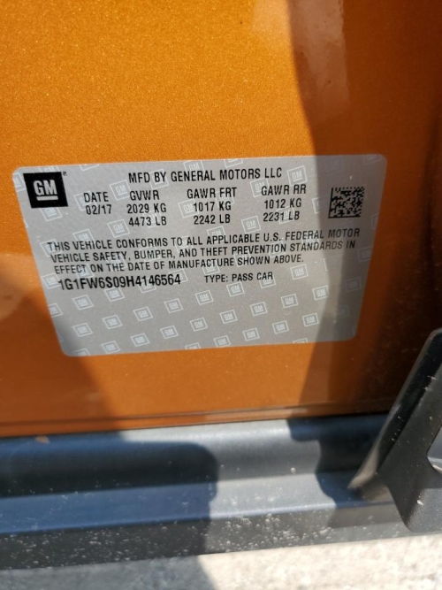2017 CHEVROLET BOLT EV LT
