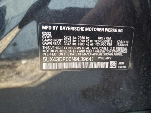 2022 BMW X3 SDRIVE30I