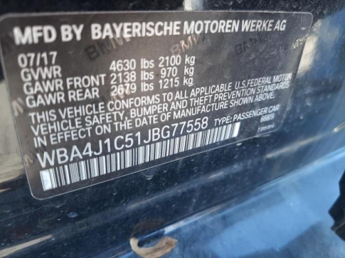2018 BMW 430I GRAN COUPE