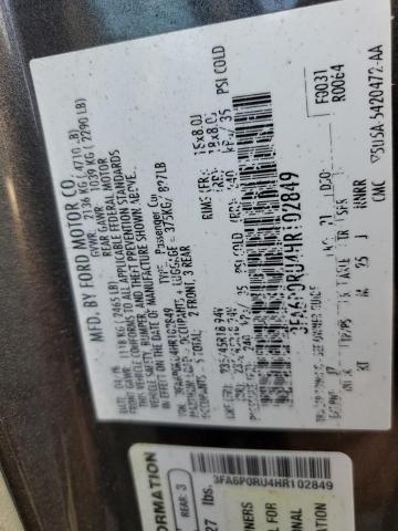 2017 FORD FUSION TITANIUM HEV