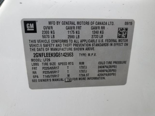 2016 CHEVROLET EQUINOX LS