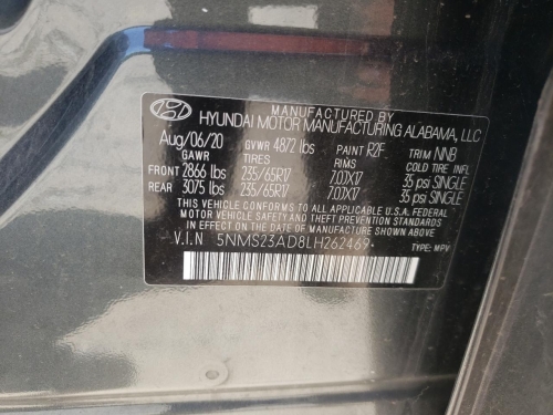 2020 HYUNDAI SANTA FE SE