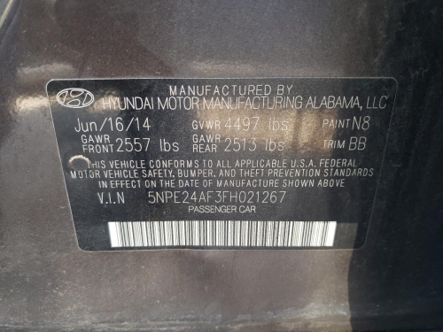 2015 HYUNDAI SONATA SE