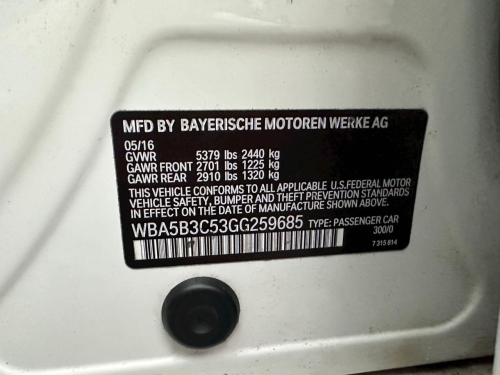 2016 BMW 535 XI