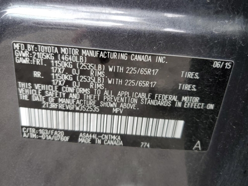 2015 TOYOTA RAV4 XLE