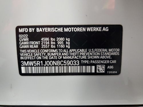 2022 BMW 330I 