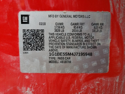 2018 CHEVROLET CRUZE LT