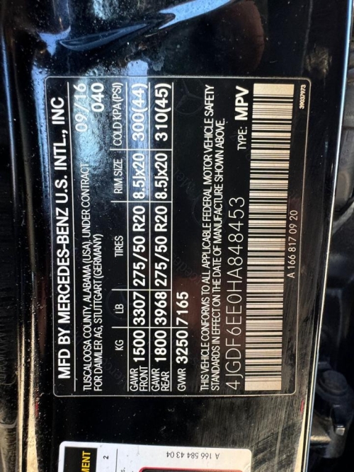 2017 MERCEDES-BENZ GLS 450 4MATIC