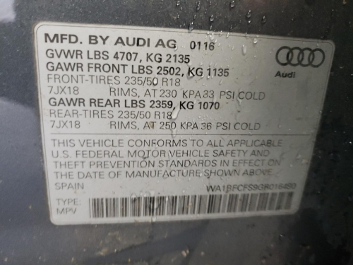 2016 AUDI Q3 PREMIUM PLUS
