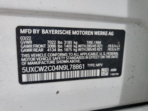 2022 BMW X7 XDRIVE40I