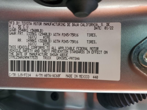 2022 TOYOTA TACOMA DOUBLE CAB