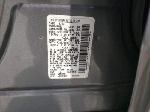 2014 NISSAN MURANO S