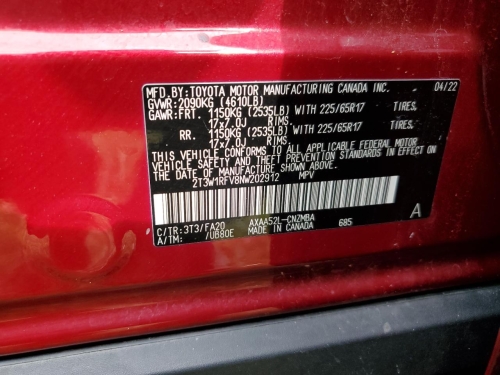 2022 TOYOTA RAV4 XLE