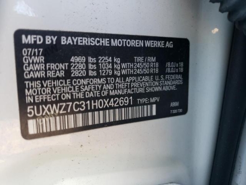 2017 BMW X3 SDRIVE28I