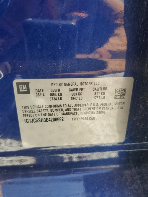 2014 CHEVROLET SONIC LT