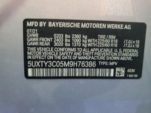 2021 BMW X3 SDRIVE30I