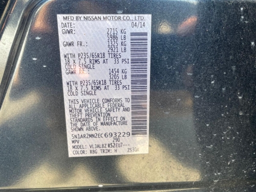 2014 NISSAN PATHFINDER S