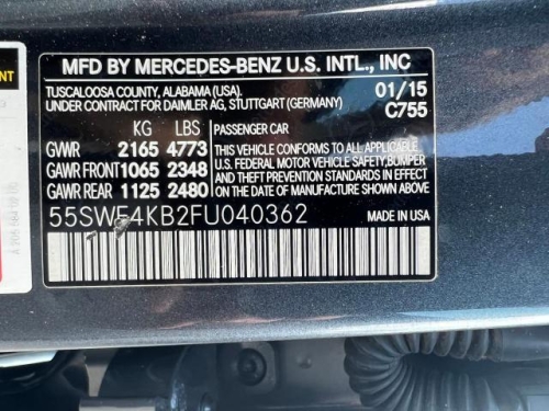 2015 MERCEDES-BENZ C 300 4MATIC