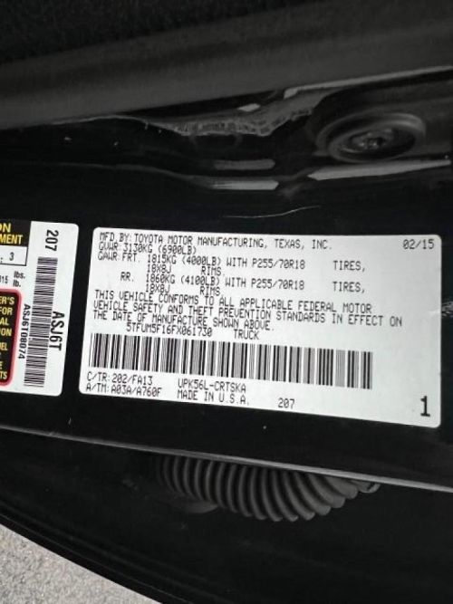 2015 TOYOTA TUNDRA DOUBLE CAB SR/SR5