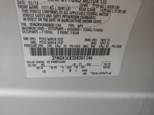 2013 FORD FLEX SEL