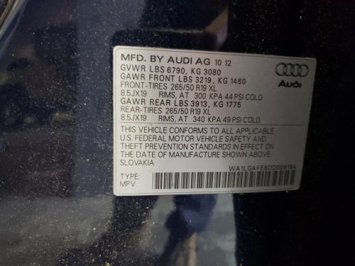 2013 AUDI Q7 PREMIUM PLUS