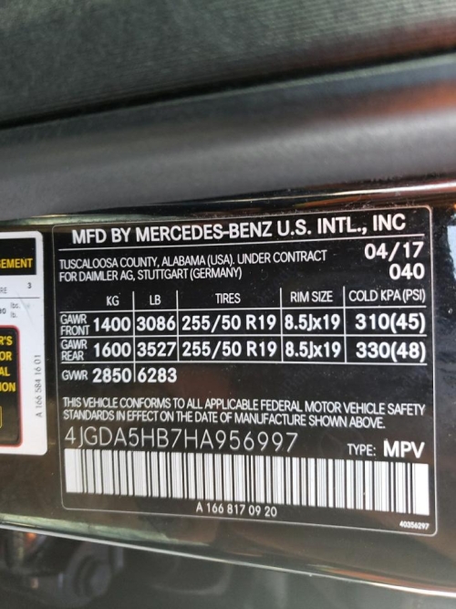 2017 MERCEDES-BENZ GLE 350 4MATIC