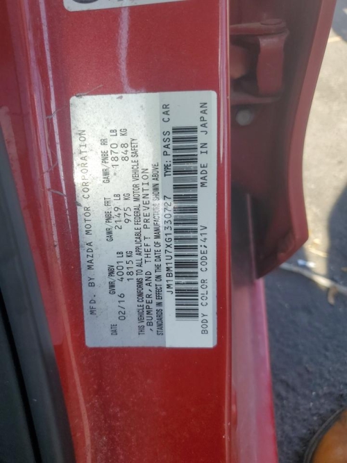 2016 MAZDA 3 SPORT