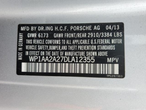 2013 PORSCHE CAYENNE 