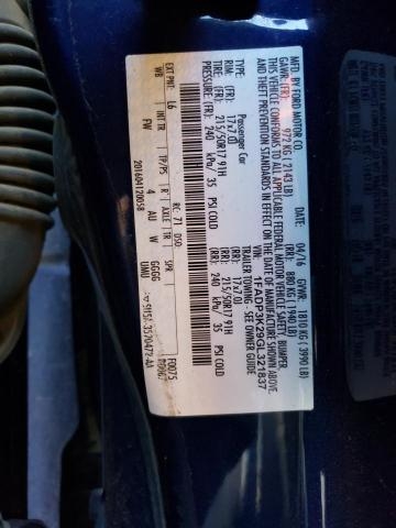 2016 FORD FOCUS SE