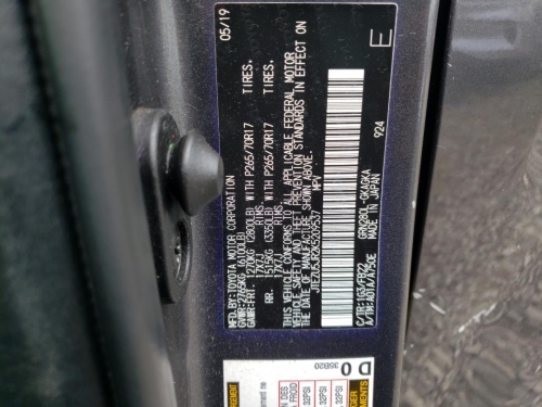 2019 TOYOTA 4RUNNER SR5