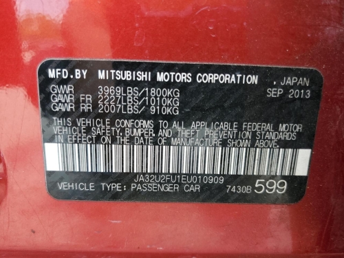 2014 MITSUBISHI LANCER ES/ES SPORT