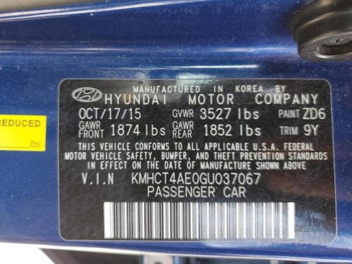 2016 HYUNDAI ACCENT SE