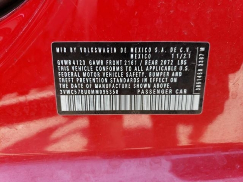 2021 VOLKSWAGEN JETTA S
