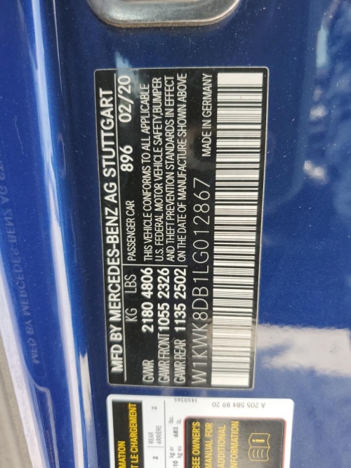 2020 MERCEDES-BENZ C 300