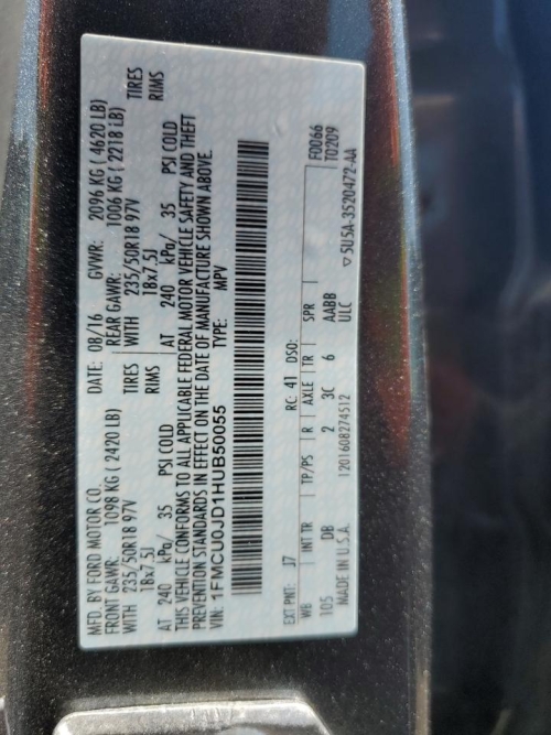 2017 FORD ESCAPE TITANIUM