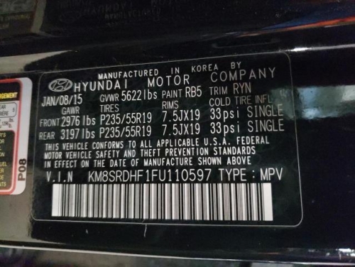 2015 HYUNDAI SANTA FE GLS