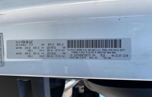2015 RAM PROMASTER 1500 1500 HIGH
