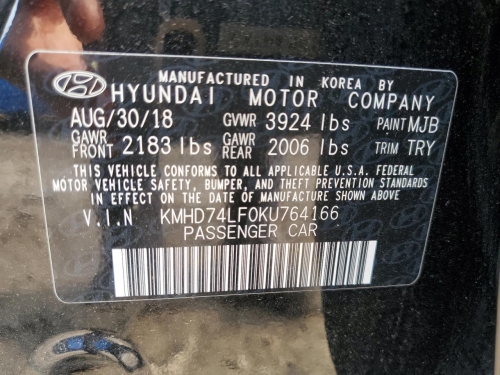 2019 HYUNDAI ELANTRA SE