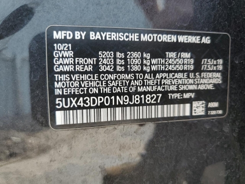 2022 BMW X3 SDRIVE30I