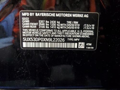 2022 BMW X3 XDRIVE30I