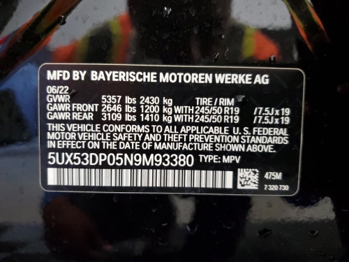 2022 BMW X3 XDRIVE30I
