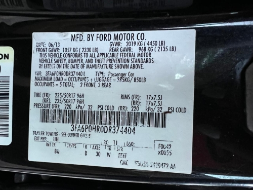 2013 FORD FUSION SE
