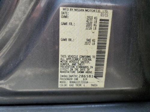 2015 NISSAN ALTIMA 2.5