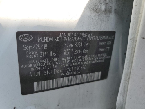 2019 HYUNDAI ELANTRA SEL
