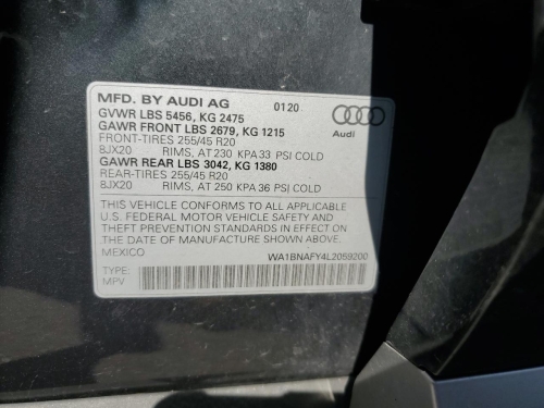 2020 AUDI Q5 PREMIUM PLUS