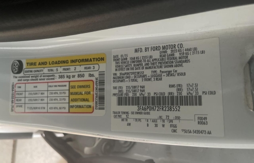 2015 FORD FUSION SE