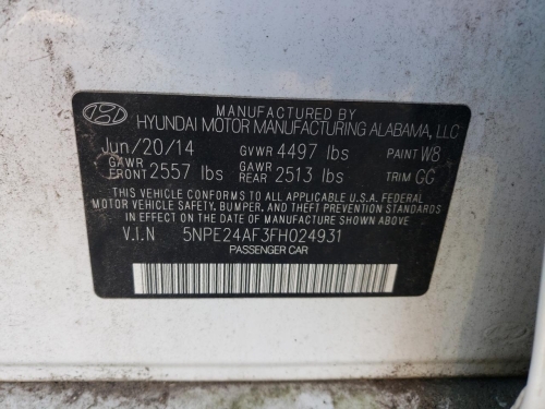 2015 HYUNDAI SONATA SE