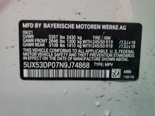 2022 BMW X3 XDRIVE30I